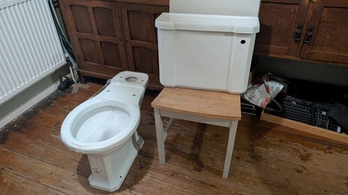 White victorian toilet ceramic - victorian,