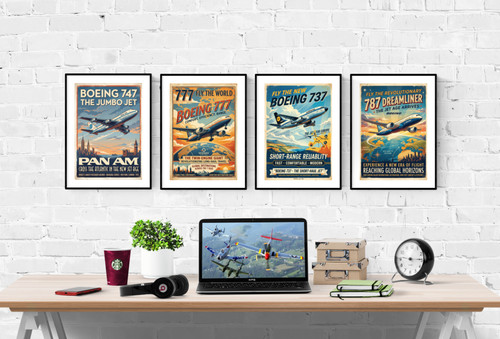 Boeing aviation vintage style - boeing,