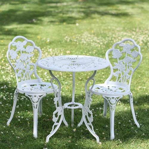 Cast aluminium blossom - "blossom", white