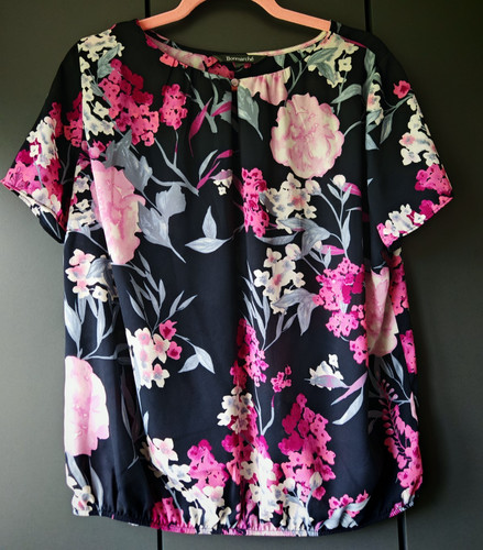 Bonmarche chiffon black pink - bonmarche, &