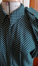 Topshop Green Polka Dot Midi