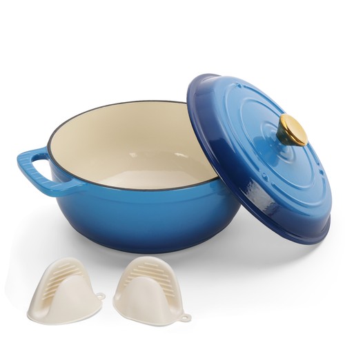 Enameled casserole pot cast - enameled,