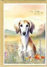 Saluki Dog Greetings Card