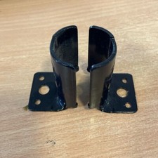 Tube Pipe Plate 25mm Dia Tubing Wall Floor Flange Metal Fixing Anchor - 2 PACK