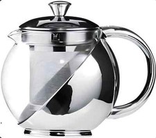 500ml Glass & Stainless Steel Tea Pot Kettle With Loose Tea Leaf Infuser