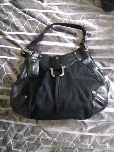 New black dkny handbag - black,