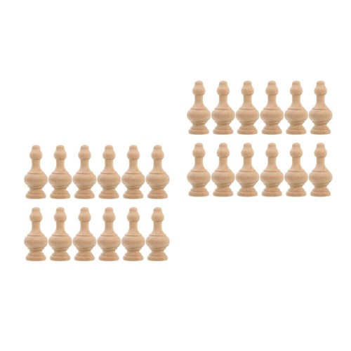 Unfinished wood finials - finials, hand