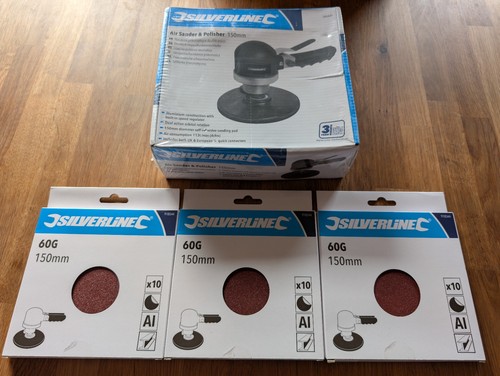 Silverline 150mm air - 150mm, sander
