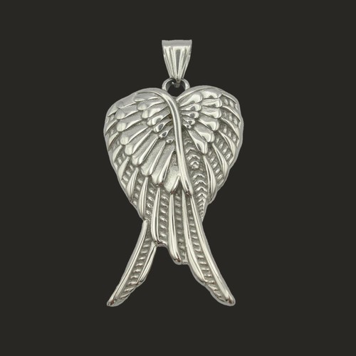 Stainless steel guardian angel - stainless,