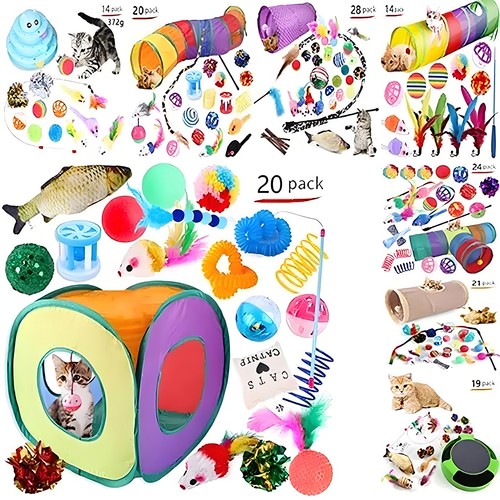 Funny pet tunnel cat play - pet,