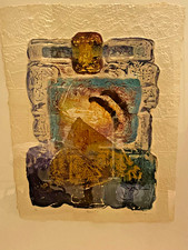 Contemporary abstract art print in excellent condition framed 93cm x 115cm