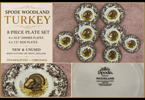 Spode woodland turkey plate - spode,