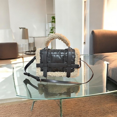 Zara black quilted borg faux - quilted,