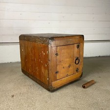 Victorian Wooden Safe Box with Screw Close Door