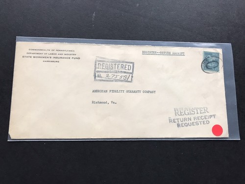 1940 prexy registered cover - us,