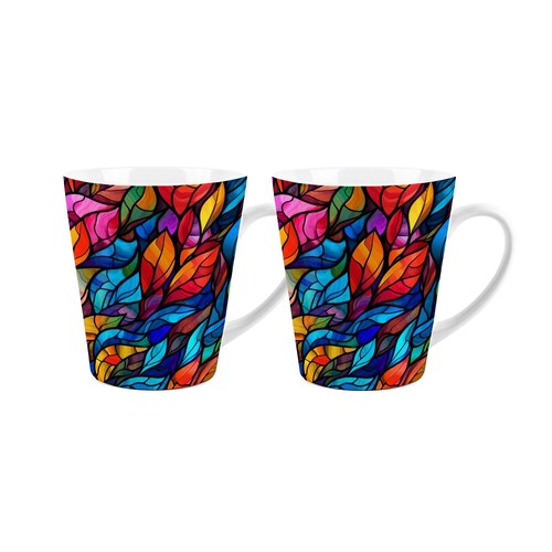 Stained glass patterned latte - stained,