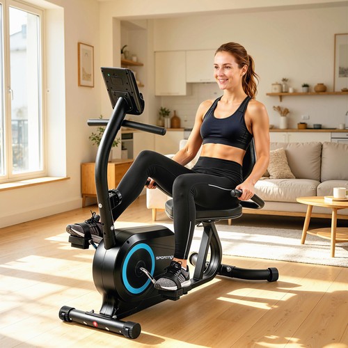 Recumbent exercise bike for - exercise,