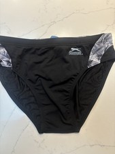 Men’s Swimwear Beachwear black Slazenger Large Vintage Swim Gym Pool spf 40