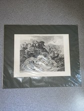 antique print after Edwin LANDSEER C G LEWIS 'CHEVY CHACE' c1870s