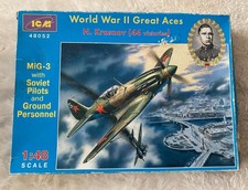 ICM  1/48  MIG-3  complete with Soviet Pilot and ground crew figures.