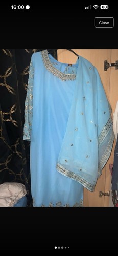 Light blue salwar kameez - light,