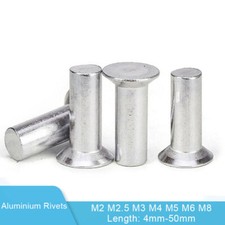 M2 M2.5 M3 M4 M5 M6 M8 Solid Rivets Aluminium Countersunk Head Rivets DIN 661