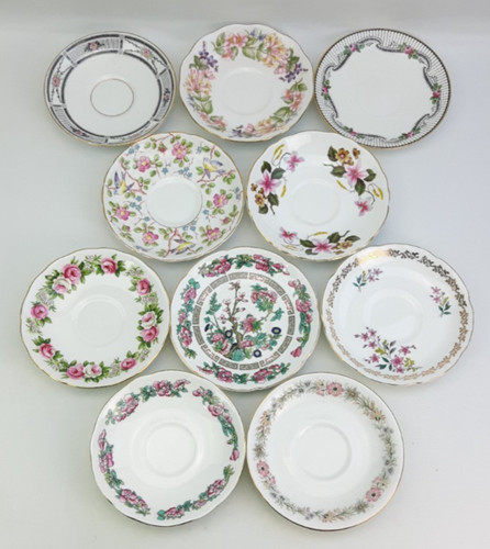 10x bone china floral - china, tea