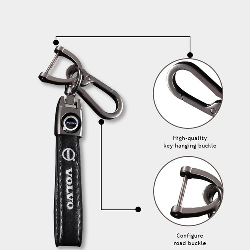 Volvo luxury leather - leather, keychain