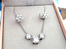 BNEW in Box Diamonique  QVC Necklace & earrings 925 Sterling Silver & CZ stones