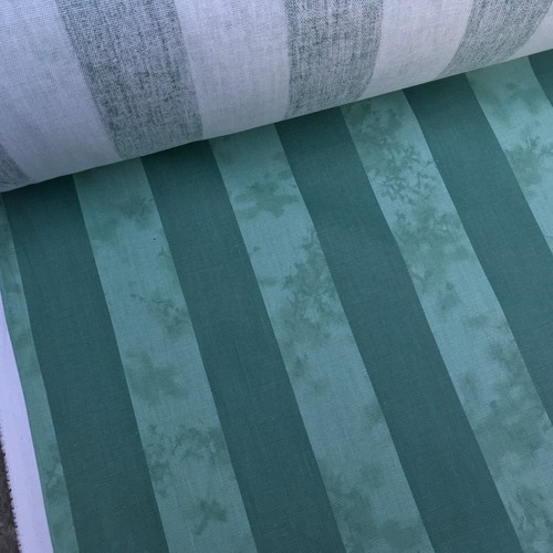 Green striped drill cotton - green,