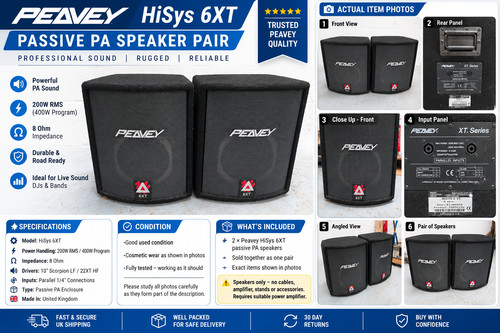 Pair peavey hisys - pair, pa