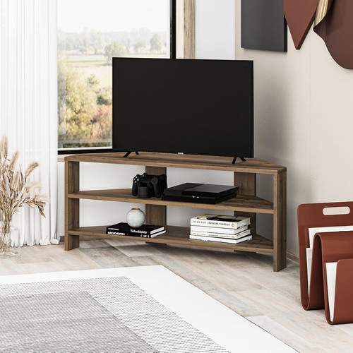 Corner unit white 110cm - tv,