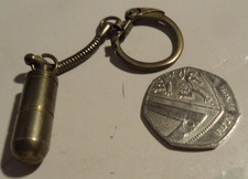 Brass Bullet Key Ring with