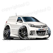 To Fit V/hall Astra MK5 VXR Van BK - Vinyl Wall Art Sticker - White