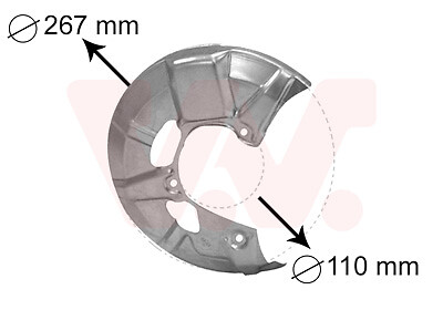 Splash panel brake disc for - brake,