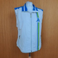 Fischer Tennis Jacket Sleeveless Womens Large White Zipped Fitted Vintage