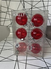 IKEA Kallt Red Baubles Xmas