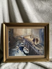 Original Watercolour & Gonache Painting - Venice Canal - Signed Sue Broadhouse
