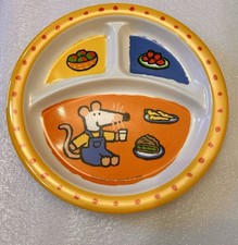 Maisy Mouse Three Compartment Plate Petit Jour Paris 2006 Melamine 20cm RARE