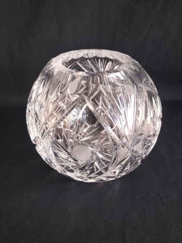 Vintage lead crystal rose - rose, bowl
