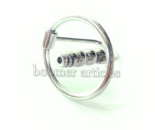 Old School Urethral Stretching Penis plug with glans ring/ hole thru with Bumps