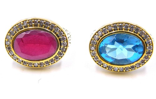 Multi cut gemstone rings - gemstone, 925