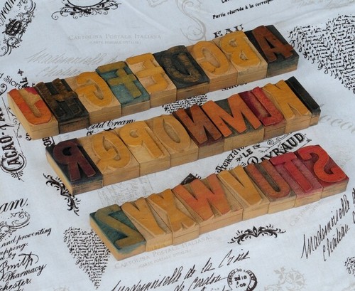 Alphabet letterpress - alphabet,