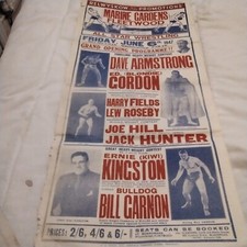 Super Rare  Original British Wrestling  Poster 