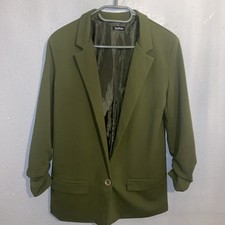 Boohoo Women's Green Blazer