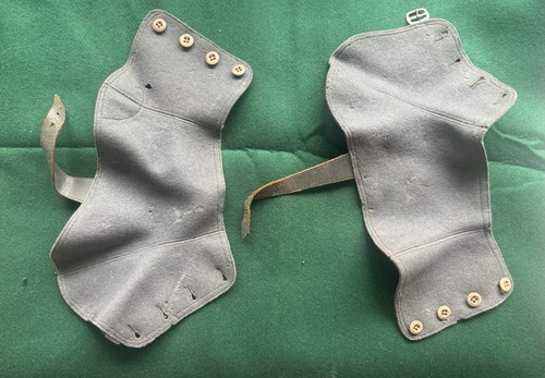 Antique pair spats size 8 - pair, of
