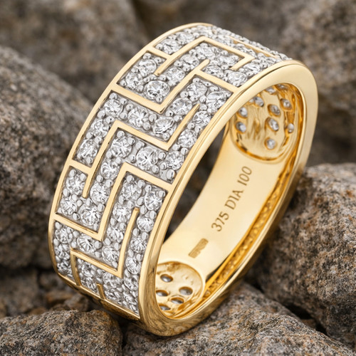 Men natural diamond puzzle - natural,