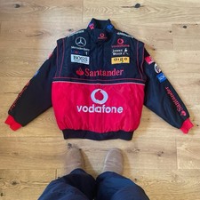 Vintage authentic Red and black Vodafone McLaren Mercedes F1 jacket size L