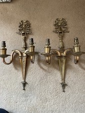 Pair Of Antique Brass Sconces
