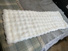 Ivory Faux Fur Extra Large Pillow Cushion Cover 137x49 cms